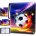 Soccer Card Binder with 9 Pockets & Removable Sleeves - Holds 900 Cards