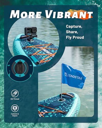 iTAOSTAR Blue Green 12'x35" Inflatable Paddle Board with All Accessories