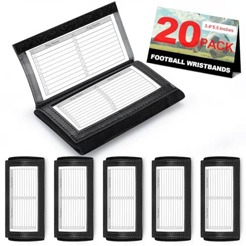Youth Football Wristbands with Tactic Compartments - 20 Pack Variation of THIS listing