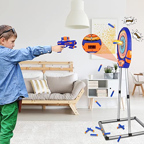 Electronic Shooting Target with Touch Screen Stand - Nerf Dart Practice Game for Kids 5-13