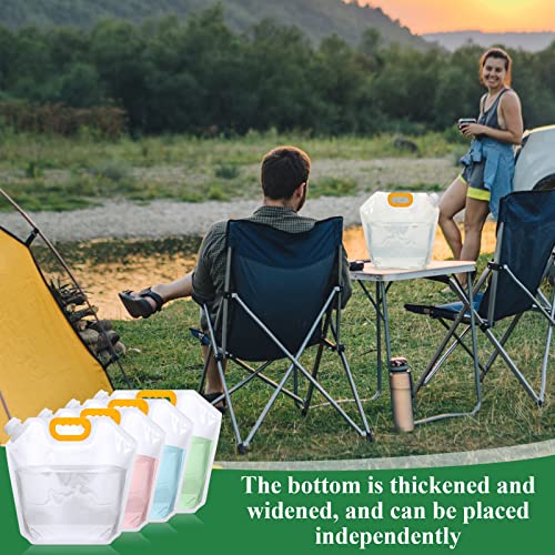 50 Pack Collapsible Water Bags 1.3 Gallon Water Storage Bladders for Camping & Outdoor