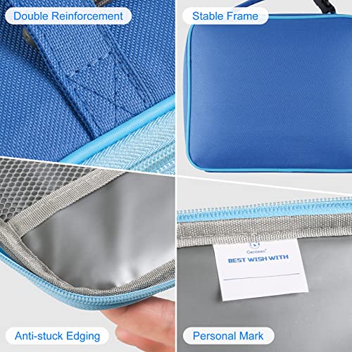Kids Insulated Lunch Box Set - Blue & Black 2 Pack for School & Travel