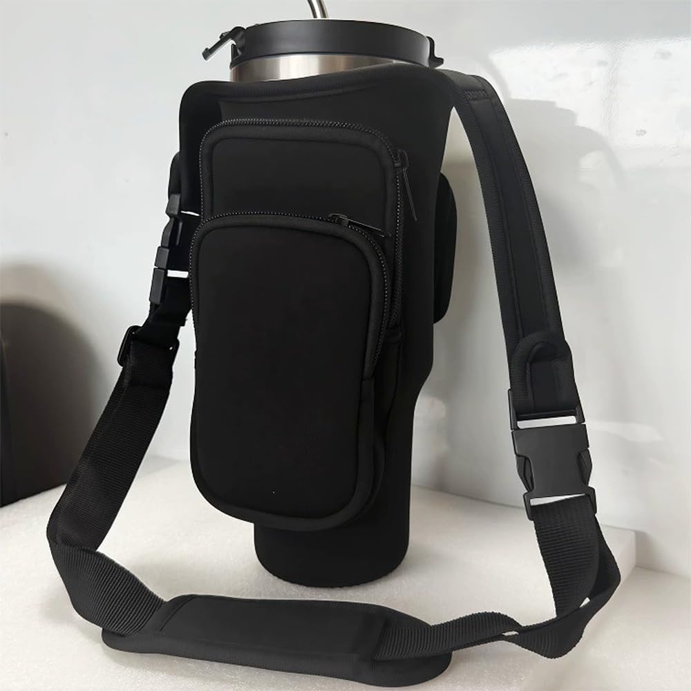 Stanley Water Bottle Carrier Bag - Phone Pocket & 3 Total Pockets for 40 oz Stanley Cup