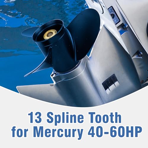 Qiclear 10 3/8 x 13 Boat Propeller Fit Mercury 30-70HP OEM 48-73136A45