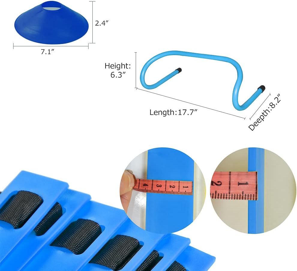 TNZMART Agility Ladder Set - Adjustable Rungs with 10 Plastic Training Cones for Enhanced Performance