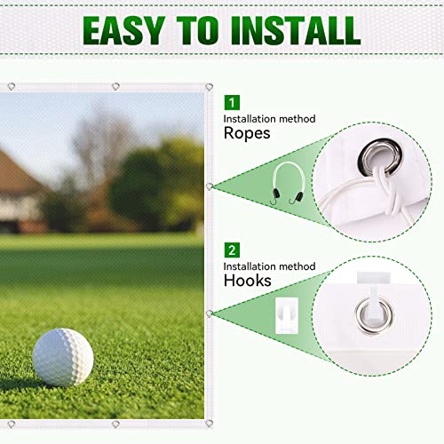 aikeec 10ft x 10ft Golf Impact Screen - 7mm Thickened Indoor/Garage Practice Net