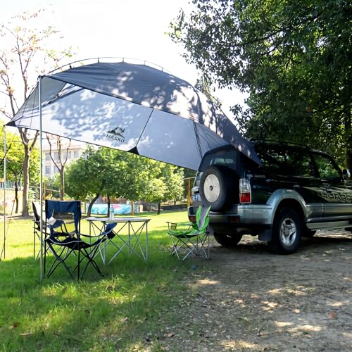 Hasika Waterproof SUV Tailgate Tent & Car Awning - Primary, Large Sun Shade, Universal Fit
