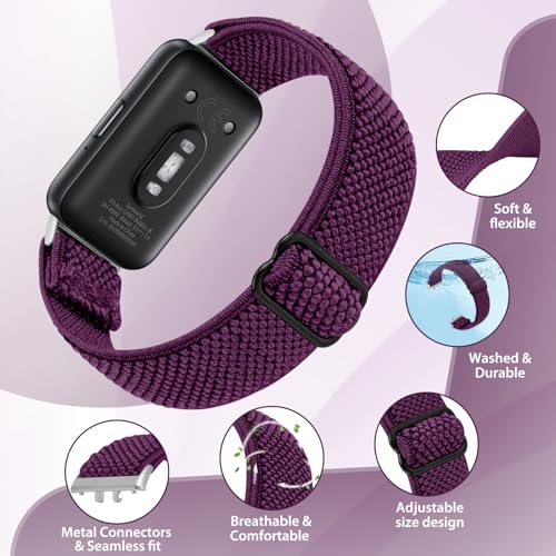 Elastic Nylon Bands for Samsung Galaxy Fit 3 - Pink & Purple Variations