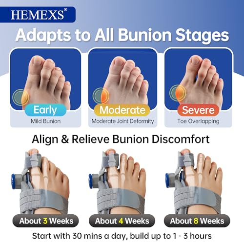 Bunion Corrector for Women & Men Grey 1 Pack - Adjustable Toe Straightener for Big Toe Alignment