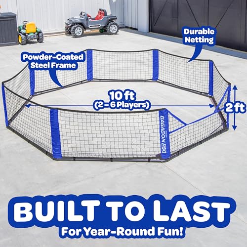 GoSports 10 ft Blue Gagagon Go Portable Gaga Ball Pit for Kids & Outdoors