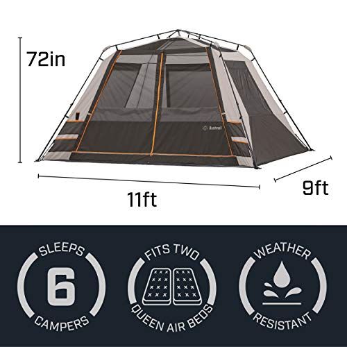 Bushnell Instant 6-Person Cabin Tents - 3-Season Family Camping & Hunting Shelter