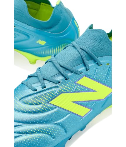 Unisex Soccer Cleats - Tekela V5 Low Laced FG Shoes - Metallic Blue & Green