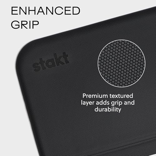Stakt Foldable Yoga Mat Pro Black - Non Slip 2-in-1 Exercise & Pilates Mat