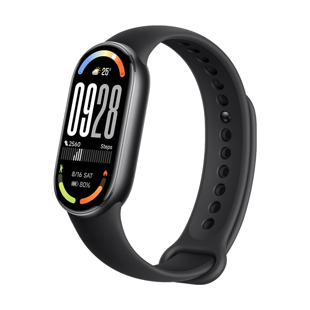 XIAOMI Mi Smart Band 10 (2025) Global Version - 1.72" AMOLED Display | 21 Days Battery Life | Touchscreen, Multi-Sport Tracker, Activity Tracker, Heart Rate Monitor | BT5.4 - (Midnight Black)