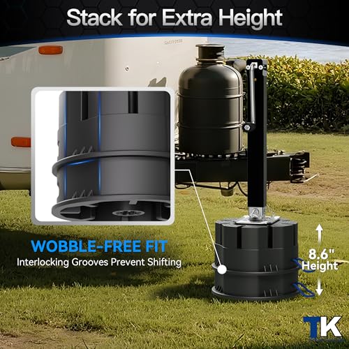 TOWKING 6"H Stackable Trailer Jack Blocks Support Kit, 12,000 lbs, Model 4