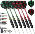 Steel Tip Darts Set by [Brand Name] - Professional 6-Piece Darts with Barrels, Shafts, Flights & Accessories