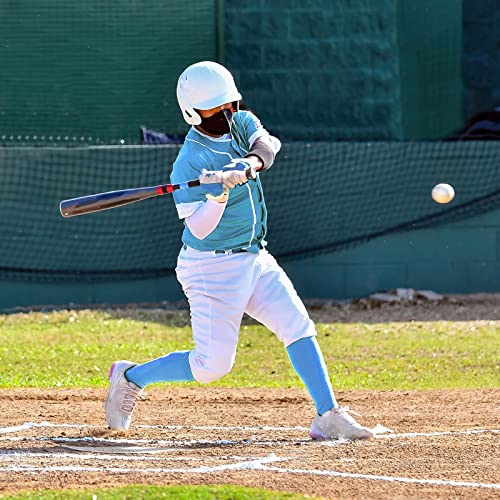 Light Blue Baseball Socks and Belt Combo for Adults - Softball Elastic Waist Belt