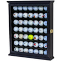 Golf Ball Display Case Wall Rack Lockable Acrylic Door Black Finish - DisplayGifts