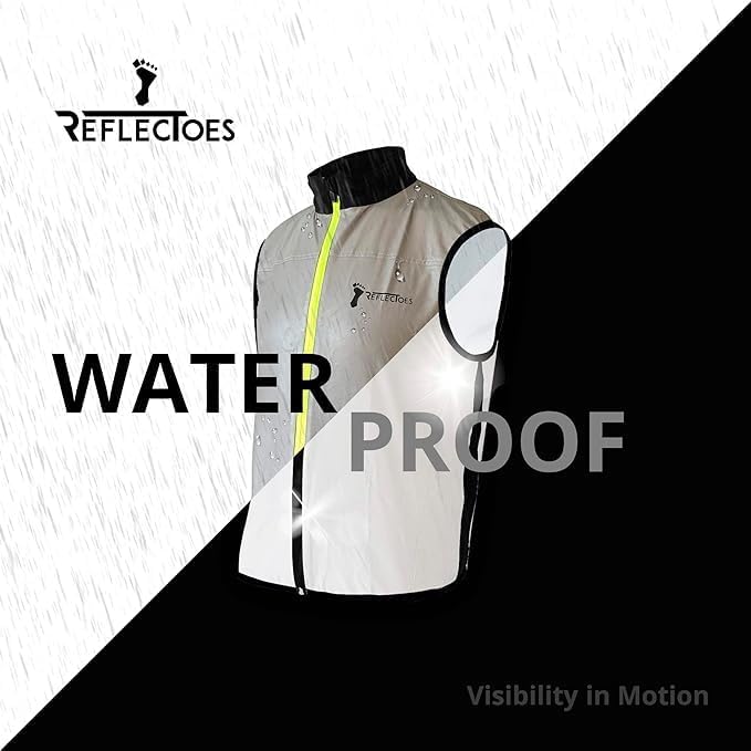 ReflecToes Reflective Safety Vest - Hi-Vis Running & Cycling Gilet for Night Visibility | Lightweight & Breathable