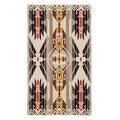 Pendleton White Sands Tan Oversized Jacquard Cotton Beach Towel 40x70 Inches