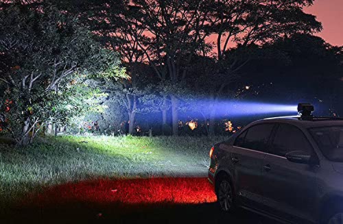 6 Inch 50W LED Search Light with Remote & Magnetic Base - Black