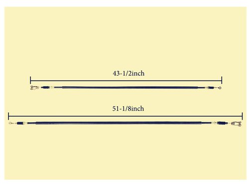 BeAcc Yamaha Brake Cable Set Fits on Yamaha G8,G14,G16,G19,G22 Gas and Electric Golf Carts Replaces#Passenger Side#JF2-F6351-10 & Driver Side #JF2-F6341-00