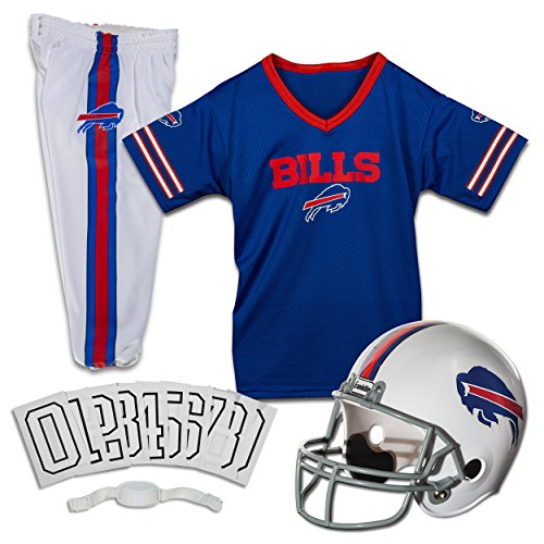 Buffalo Bills NFL Small Uniform Set - Includes Jersey Pants Helmet & Accessories