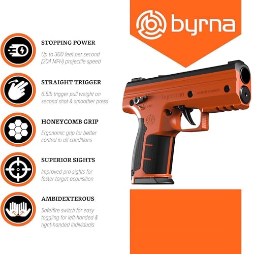 Byrna SD Black Non-Lethal Self Defense Kinetic Launcher Bundle
