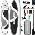 SOLAVERO 10'6" Inflatable Stand Up Paddle Board with Compass - Supports 450LB, All Skill Levels