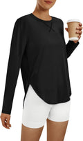 AUTOMET Women's Long Sleeve Workout Tops - UPF 50+ UV Protection for Running & Hiking | Quick Dry Gym Shirts