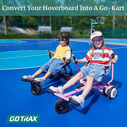 Hoverboard Seat Attachment for 6.5, 8.5 & 10 Inch Self-Balancing Scooters - Black, Single Tube & Shock Absorption