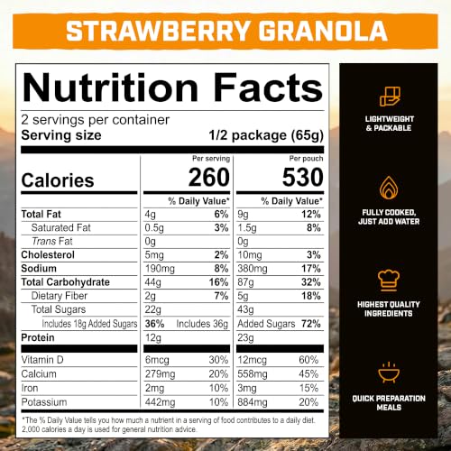 Peak Refuel Strawberry Granola Freeze-Dried Meals - 6 Pack, 23g Protein