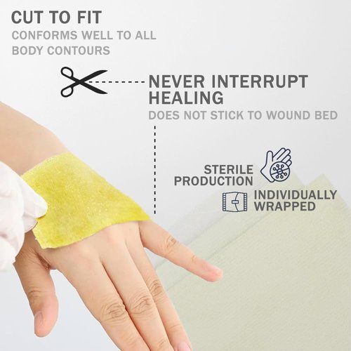 EVERLIT Xeroform Petrolatum Dressing | Sterile, Non-Adherent Occlusive Fine Mesh Gauze Pad | Non-Toxic, Gentle Patch for Burns, Laceration, Surgical Incisions & Skin Grafts (2" x 2" | Pack of 25)