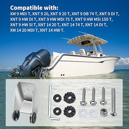 Marine Transom Bracket for XNT Transducer - Stainless Steel Mounting Hardware