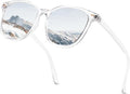 Myiaur Polarized Sunglasses - Trendy Square Mirrored Shades with UV Protection for Women