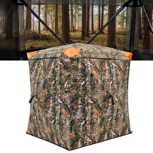 Camouflage Hunting Blind Pop-Up Tent Waterproof 270° Deer Stealth Shelter
