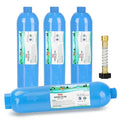 4 Pack Inline RV Drinking Water Filter with Flexible Hose Protector - NSF Certified