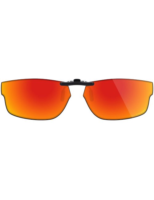Fiskr Polarized Clip-On Sunglasses for Oakley Crosslink OX3128 (Size 53-18) - UV Protection - Universal Fit for Men & Women - Fire Red