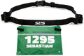 SLS3 Triathlon Race Belt - Lightweight Bib Holder with 6 Gel Loops & Toggle Clips | Easy to Use for Races
