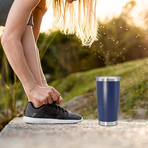 AEPDTD Navy 20oz Insulated Stainless Steel Tumbler with Lid - Pack of 12