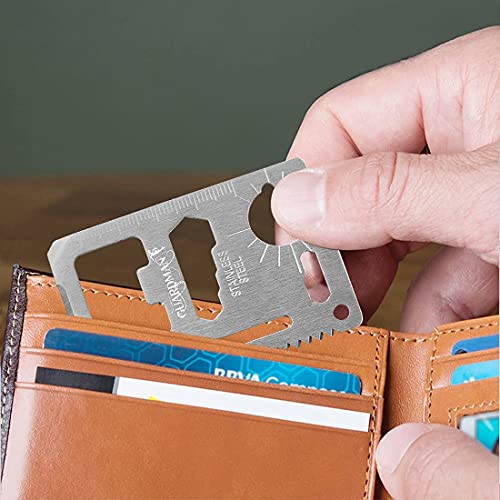 GUARDMAN 2-Pack 11-in-1 Credit Card Multitool Survival Gadget for Men - Compact & Durable