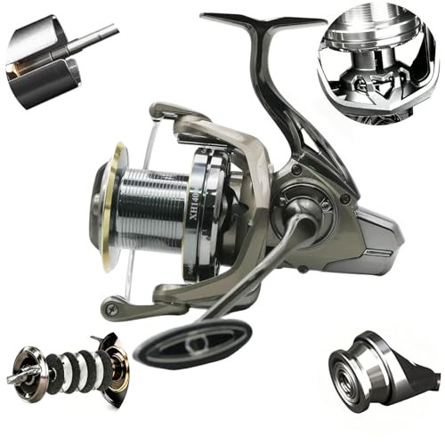 Saltwater Surf Reel 14000 Size, 61LB Max Drag, 6+1 Ball Bearings - QUORELYNX