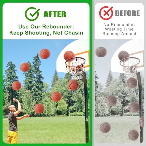 KingDolly Black 360° Swivel Basketball Return System with 3 Buckles - Training Aid