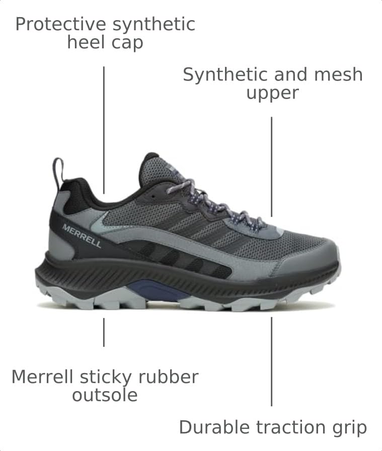 Merrell Men's Speed Strike 2 Hiking Shoes - 10.5 / Rock Variation