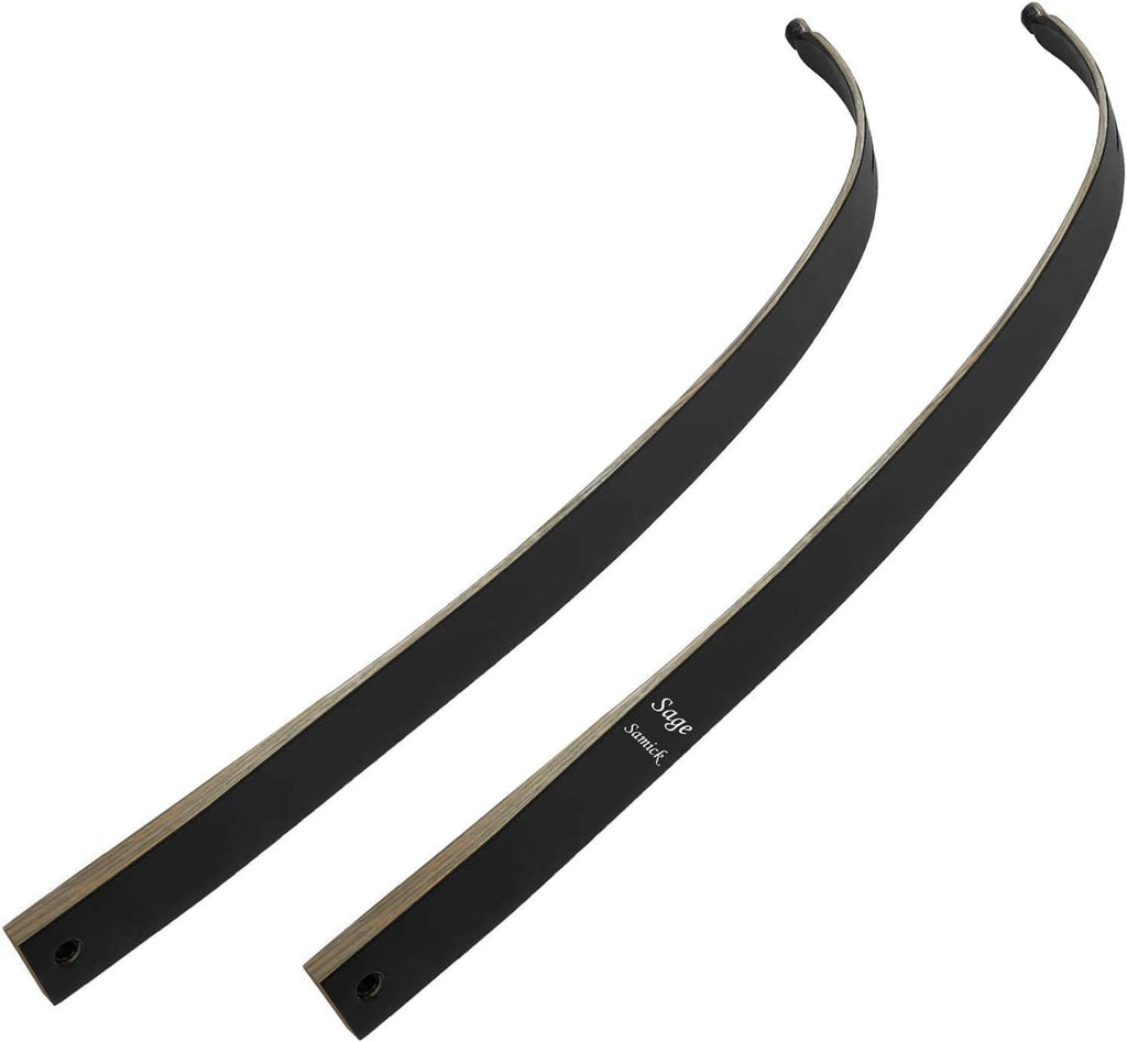 Samick Sage Recurve Bow Limbs - Durable Takedown Replacement Limbs, 25-60 lbs, Maple Fiberglass for Target & Hunting Practice | Ideal for Adult & Teen Archers