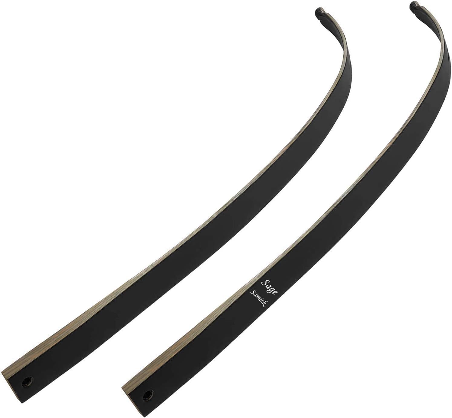 Samick Sage Recurve Bow Limbs - Durable Takedown Replacement Limbs, 25-60 lbs, Maple Fiberglass for Target & Hunting Practice | Ideal for Adult & Teen Archers