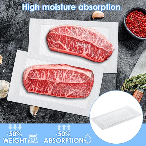 200 Pcs Meat Absorbent Pads 4x7 Inch Food Grade Fish Poultry Soaker Pads
