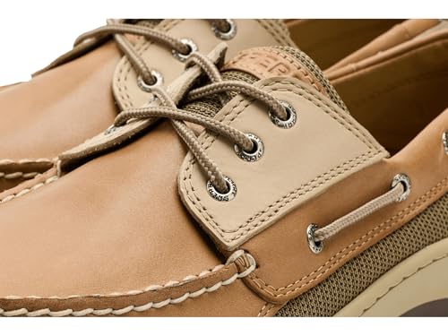 Sperry Men’s Billfish 3-Eye Leather Boat Shoes - Light Brown, Size 11