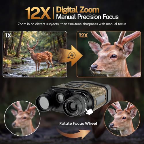 Night Vision Goggles with 4K Video 40MP Photos 12X Digital Zoom Infrared