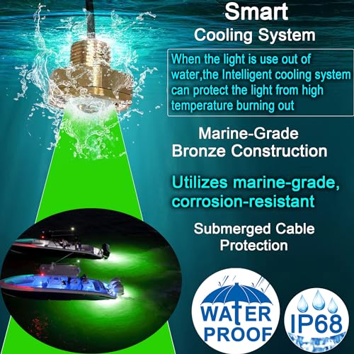 Kingshowstar 1/2in NPT RGBW Underwater Boat Drain Plug Light IP68 Waterproof Remote